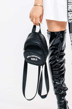 Load image into Gallery viewer, Girls Supporting Girls Black Mini Backpack