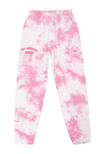 Load image into Gallery viewer, Adelaine Morin 'Girls Supporting Girl's Pastel Pink Tie Dye Sweatpants
