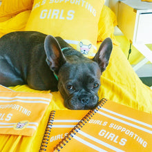Load image into Gallery viewer, Adelaine Morin 'Girls Supporting Girls' Pillow
