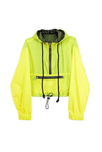Load image into Gallery viewer, Liane V: Exclusive Neon Windbreaker Cropped Hoodie

