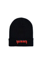Load image into Gallery viewer, TaraYummy 'Yummy' Embroidered Black Beanie
