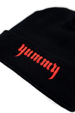 Load image into Gallery viewer, TaraYummy 'Yummy' Embroidered Black Beanie
